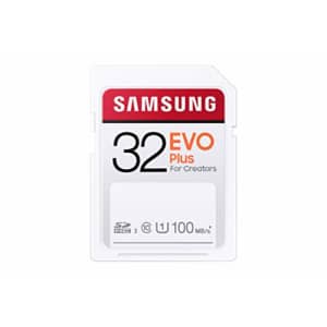 SAMSUNG EVO Plus SDHC Full Size SD Card 32GB (MB SC32H) (MB-SC32H/AM) for $18
