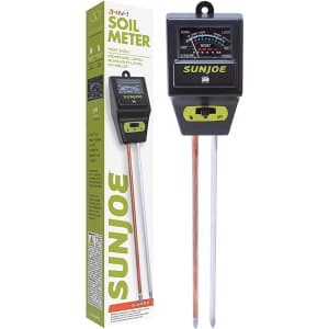 Sun Joe 3-in-1 Soil w/ Moisture, pH, and Light Meter for $12
