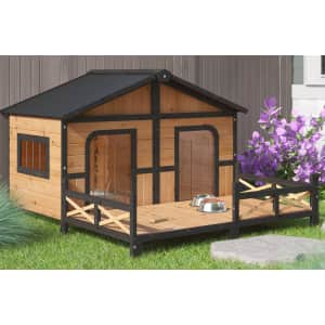Tucker Murphy Pet Campa Wood Dog House for $430 Tucker Murphy Pet Campa Wood Dog House for $430