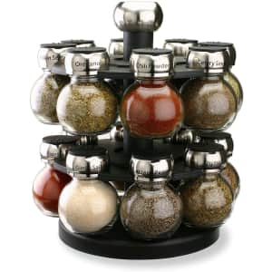 Olde Thompson 16-Jar Labeled Orbit Spice Rack Jars & Rack for $25