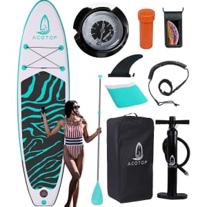 Acotop 10.5-Ft. Inflatable Stand Up Paddle Board for $186 Acotop 10.5-Ft. Inflatable Stand Up Paddle Board for $186