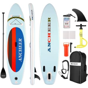 Ancheer Inflatable Stand-Up Paddle Board for $204 Ancheer Inflatable Stand-Up Paddle Board for $204