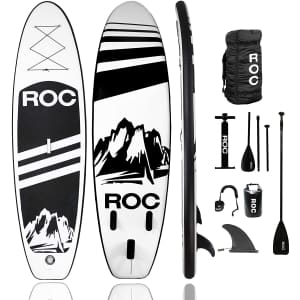 Roc SUP Explorer 10-Foot Inflatable Stand-Up Paddle Board w/ Accessories for $350 Roc SUP Explorer 10-Foot Inflatable Stand-Up Paddle Board w/ Accessories for $350