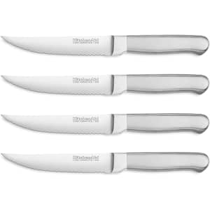 KitchenAid Classic Forged 4-Piece Brushed Stainless Steel Steak Knife Set for $15 in cart