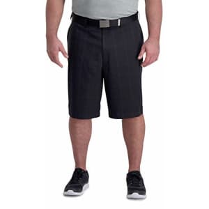 Haggar Men's Big & Tall Active Series Shorts, Black, 52 x for $35