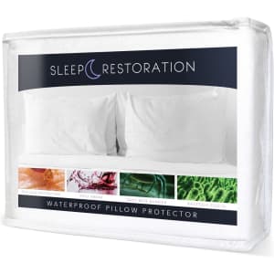 Sleep Restoration Hypoallergenic Waterproof Pillow Protector 2-Pack for $10 Sleep Restoration Hypoallergenic Waterproof Pillow Protector 2-Pack for $10