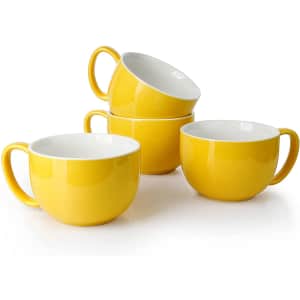 Sweese 22-Oz. Jumbo Porcelain Coffee Mug 4-Pack for $28