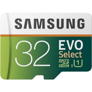 Samsung 32GB EVO Select UHS-I Class 10 micro SD Card w/ Adapter for $8