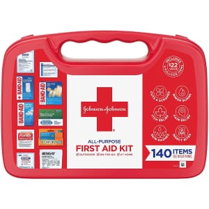 Johnson & Johnson 140-Piece All-Purpose First Aid Kit for $19