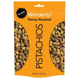 Wonderful Pistachios No Shells Honey Roasted Pistachios 11-oz. Bag for $6.98 via Sub & Save