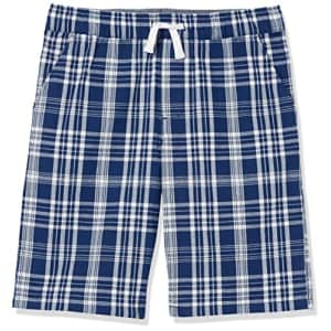 Nautica boys Flat Front Plaid Casual Shorts, J Navy Plaid, 5 US for $26