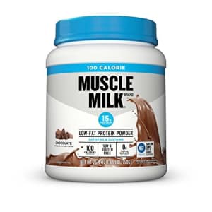 Muscle Milk 100 Calorie Protein Powder, Chocolate, 15g Protein, 1.65 Pound, 25 Servings for $43 Muscle Milk 100 Calorie Protein Powder, Chocolate, 15g Protein, 1.65 Pound, 25 Servings for $43
