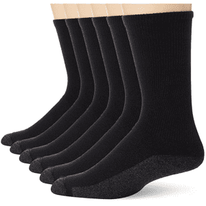 Hanes Men's Max Cushion Crew Socks 6-Pack for $10