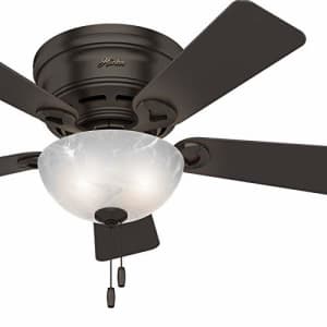 Hunter Fan 42 inch Low Profile Premier Bronze Indoor Ceiling Fan (Renewed) for $88