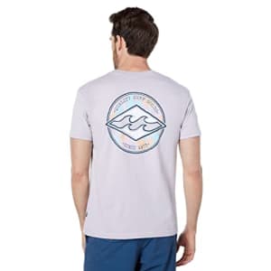Billabong Men's Classic Short Sleeve Premium Logo Graphic Tee T-Shirt, Light Lavender Rotor for $26