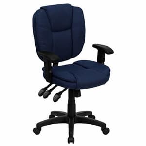 Flash Furniture Mid-Back Navy Blue Fabric Multifunction Swivel Ergonomic Task Office Chair with for $167