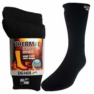 DG Hill (2pk) Mens Thick Heat Trapping Insulated Boot Thermal Socks Pack Warm Winter Crew For Cold for $18
