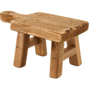 Creative Co-Op Rectangle Wood Pedestal with Handle for $30