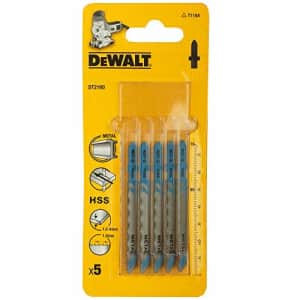 Dewalt DT2160-QZ Jigsaw Blade HSS steel, up to 4mm (5 piece) for $30 Dewalt DT2160-QZ Jigsaw Blade HSS steel, up to 4mm (5 piece) for $30