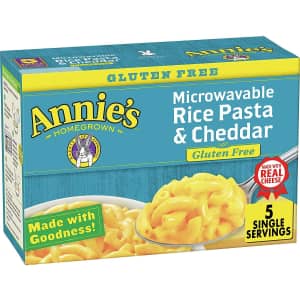 Annie's 2.15oz. Gluten-Free Rice Pasta 5-Pack for $3.30 via Sub & Save Annie's 2.15oz. Gluten-Free Rice Pasta 5-Pack for $3.30 via Sub & Save