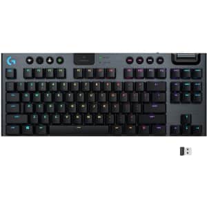 Logitech G915 TKL Tenkeyless Lightspeed Wireless RGB Mechanical Gaming Keyboard for $185