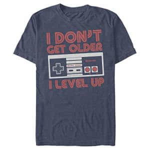 Nintendo Men's NES Controller Get Older Level Up T-Shirt, Navy Blue Heather, Large for $20