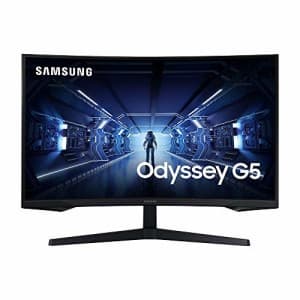 SAMSUNG 32-Inch G5 Odyssey Gaming Monitor with 1000R Curved Screen, 144Hz, 1ms, FreeSync Premium, for $350