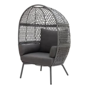 BH&G Ventura Steel Stationary Wicker Egg Chair for $199