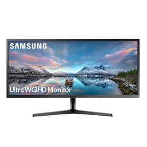 SAMSUNG 34-Inch SJ55W Ultrawide Gaming Monitor (LS34J550WQNXZA) 75Hz Refresh, WQHD Computer for $330