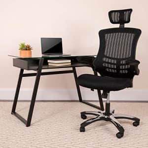 Flash Furniture High-Back Black Mesh Swivel Ergonomic Executive Office Chair with Flip-Up Arms and for $145 Flash Furniture High-Back Black Mesh Swivel Ergonomic Executive Office Chair with Flip-Up Arms and for $145