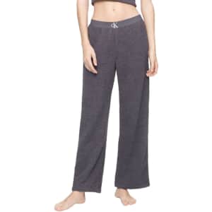 Calvin Klein Women's Ck One Plush Lounge Sleep Pants for $12