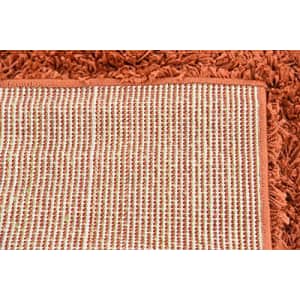 Unique Loom Solo Solid Shag Collection Modern Plush Area Rug, 4' x 6', Terracotta for $41 Unique Loom Solo Solid Shag Collection Modern Plush Area Rug, 4' x 6', Terracotta for $41