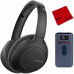 Sony WH-CH710N Wireless Noise-Canceling Headphones (Black) with Power Bank Bundle for $123