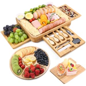 Flurff Bamboo Cheese Board Set for $45 Flurff Bamboo Cheese Board Set for $45