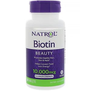 Natrol Biotin 10000 mcg, 100 Count for $9