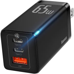 Baseus 65W GaN 3-Port USB-C Charger for $35 Baseus 65W GaN 3-Port USB-C Charger for $35