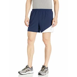 ASICS Men's Enduro Shorts, Navy/White, Small for $42
