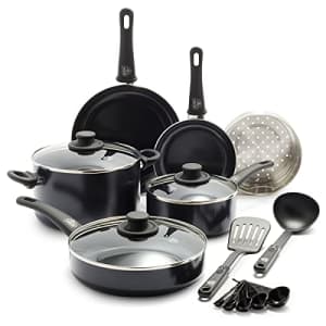 GreenLife Soft Grip Healthy Ceramic Nonstick 12 Piece Cookware Pots and Pans Set, PFAS-Free, for $72