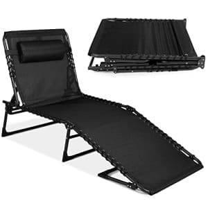 Best Choice Products Patio Chaise Lounge Chair, Outdoor Portable Folding in-Pool Recliner for Lawn, for $80