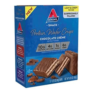 Atkins Protein Wafer Crisps, Chocolate Crme, Keto Friendly, 5 Count for $6