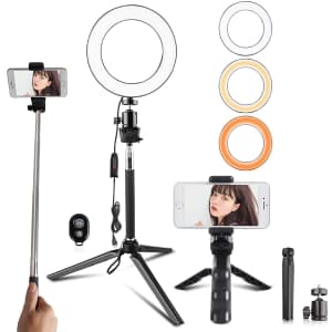 Travor 6" LED Selfie Ring Light Kit for $10 Travor 6" LED Selfie Ring Light Kit for $10