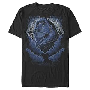 Disney Men's Lion True King T-Shirt, Black, 4X-Large for $15