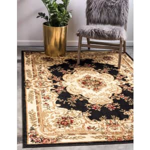 Unique Loom Versailles Collection 5x8-Foot Traditional Classic Black Area Rug for $62 Unique Loom Versailles Collection 5x8-Foot Traditional Classic Black Area Rug for $62