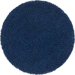 Unique Loom Solo Solid Shag Collection Area Modern Plush Rug Lush & Soft, 3' 3" x 3' 3", Navy Blue for $47 Unique Loom Solo Solid Shag Collection Area Modern Plush Rug Lush & Soft, 3' 3" x 3' 3", Navy Blue for $47