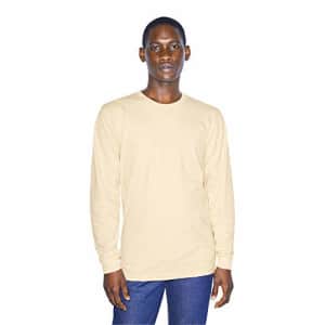 American Apparel Men's Fine Jersey Crewneck Long Sleeve T-Shirt, Crme, X-Large for $15 American Apparel Men's Fine Jersey Crewneck Long Sleeve T-Shirt, Crme, X-Large for $15