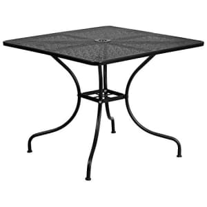 Flash Furniture 35.5SQ Black Patio Table for $114 Flash Furniture 35.5SQ Black Patio Table for $114