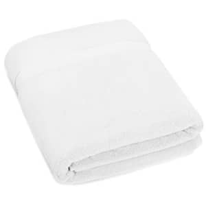 Amazon Brand Pinzon Heavyweight Luxury Cotton Large Towel Bath Sheet - 70 x 40 Inch, White for $28
