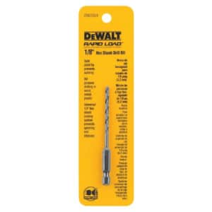 DEWALT DW2554 1/8-Inch Hex Shank Drill Bit for $7