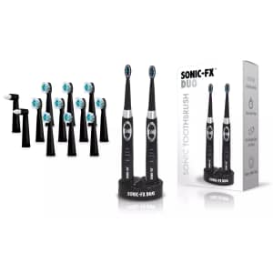 Sonic-FX Duo Electric Toothbrushes with 14 Brush Heads for $37 Sonic-FX Duo Electric Toothbrushes with 14 Brush Heads for $37