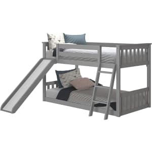 Max & Lily Twin Low Bunk Bed with Slide and Ladder for $472